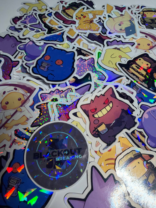 BLACKOUT BREAKING Stream Special (Random bulk stickers, lot of 12)